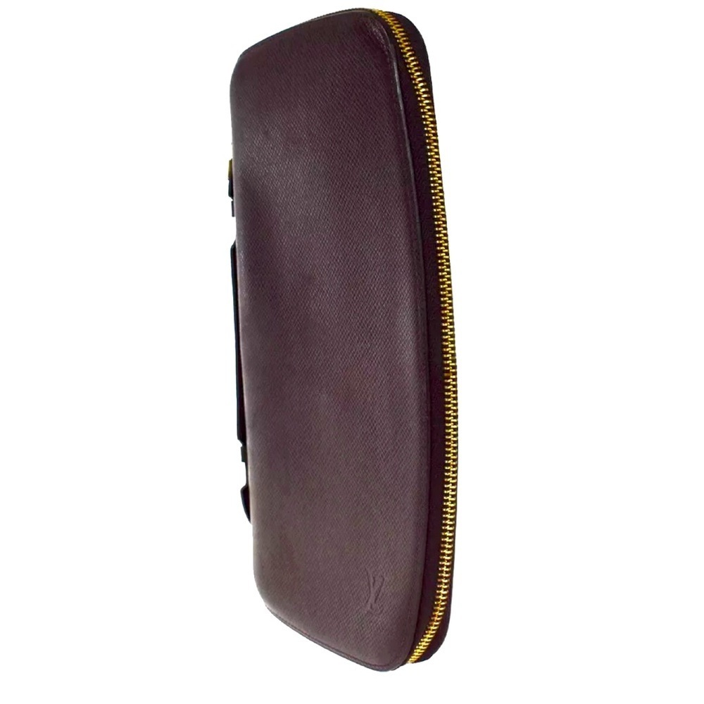 Louis Vuitton Atoll Taiga Large Travel Case Organizer Wallet Burgundy Gold LV - Picture 6 of 15